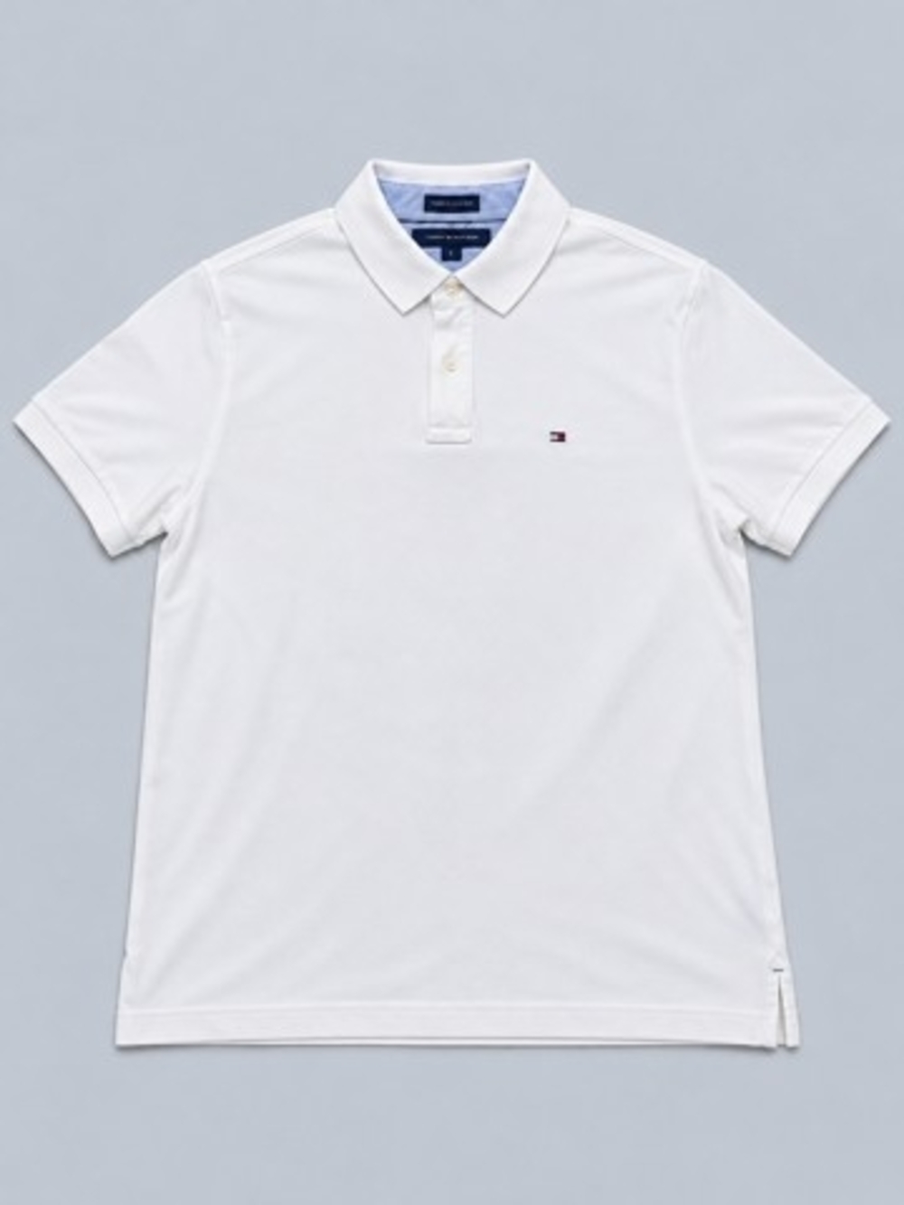 Tommy Hilfiger Men's White Polo With Flag Logo
